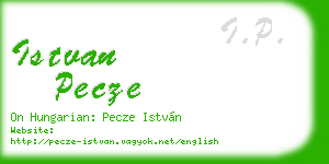 istvan pecze business card